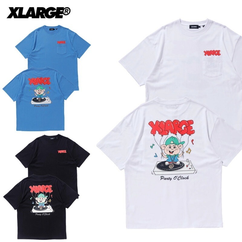 エクストララージエクストララージ PARTY O CLOCK LOGO S/S POCKET TEE XLARGE 半袖 Tシャツ/トップス カットソー [AA]