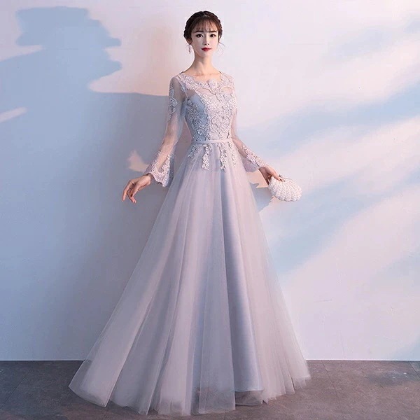 人気ドレス 大人 ピアノ 発表会 演奏会用ドレス ロングドレス 演奏会 イブニングドレス 結婚式 母親 ピアノ発表会 中学生 パーティードレス 発表会ドレス 袖付き 高校生 大きいサイズ ロング 大き