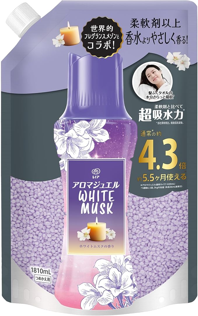 レノア アロマジュエル WHITE MUSK 香り付けビーズ ホワイトムスクの香り 詰