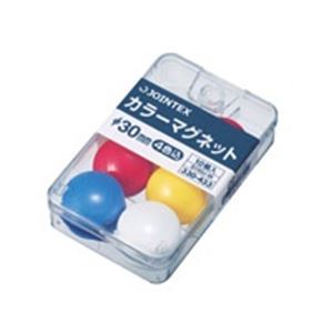 （まとめ）ジョインテックス カラーマグネット 30mm混色 10個 B160J-M (×20セット)
