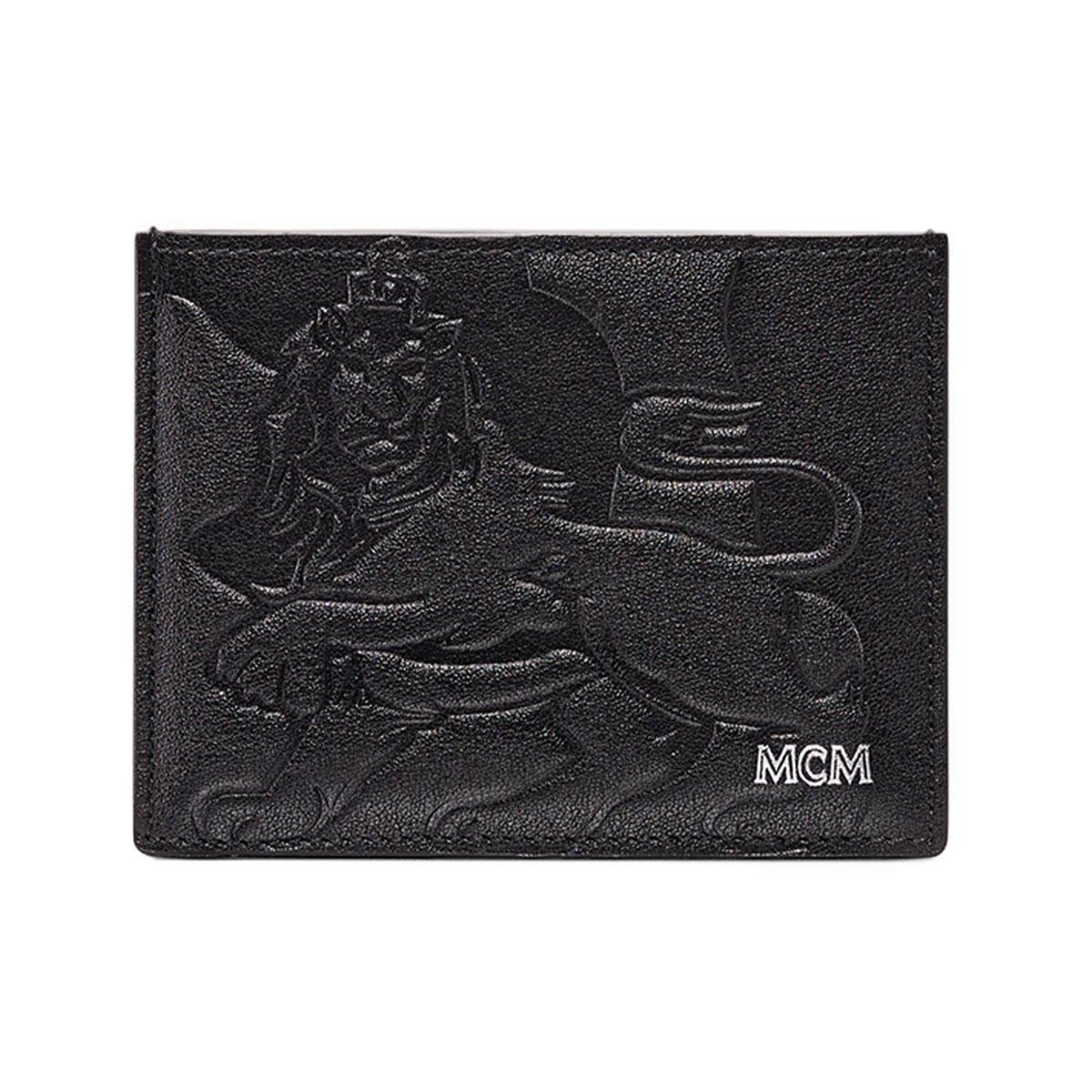 [MCM]並行輸入品エンボスドカモライオン レザーカードケース MXA9AES16BK