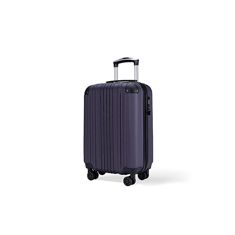 [Bargiotti] ABSスーツケース キャリーバッグ キャリーケース 大容量 超軽量 TSAロック ダブルキャスター 静音 旅行 ビジネス… (パープル, Small)