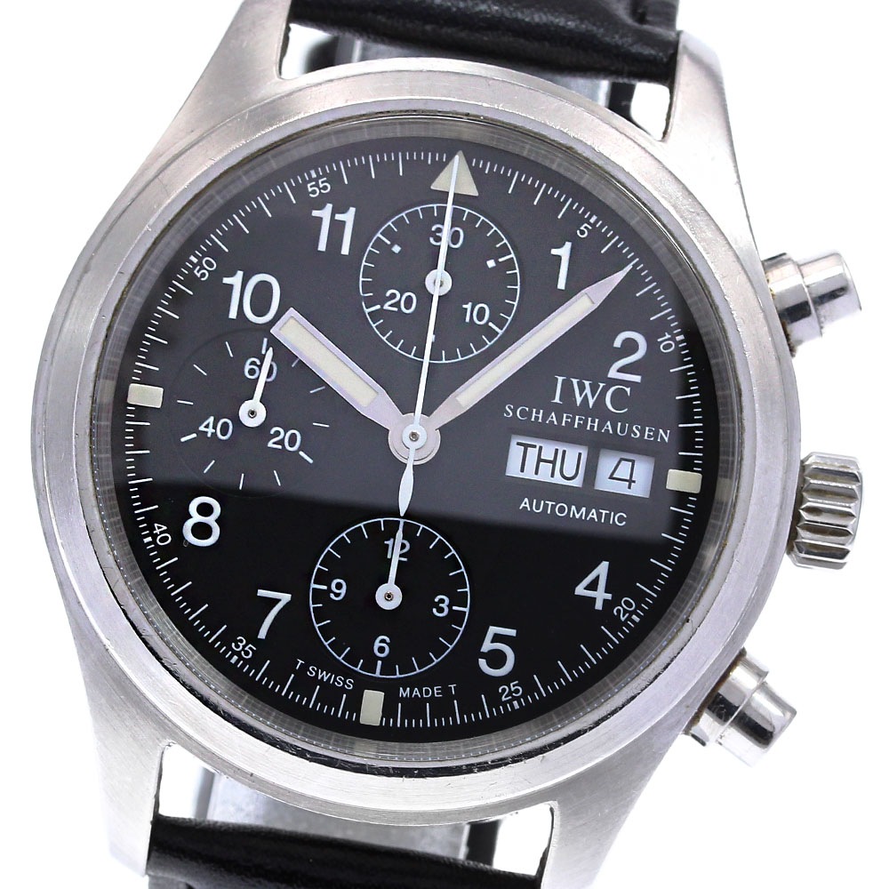 IWC SCHAFFHAUSEN IW370603 フリーガー クロノグラフ デイデイト 自動巻き メンズ _834836【中古】