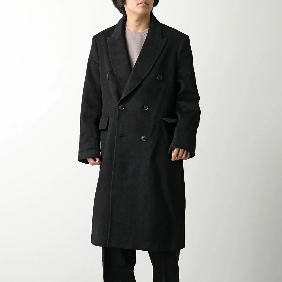 OUR LEGACY アワーレガシー チェスターコート M4201WB メンズ ロングコート ダブルブレスト モヘアブレンド BLACK-HAIRY-WOOL 90,211円