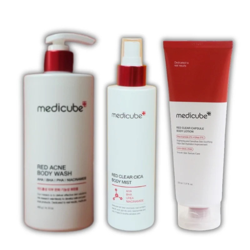 背中ニキビ肌ケア No.1 セット（アクネボディウォッシュ400g + ボディローション230ml + シカボディミスト200ml）