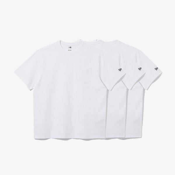 [] LIGHTERA エッセンシャル 3パック ポケット半袖Tシャツ ホワイト_14697422 9,592円