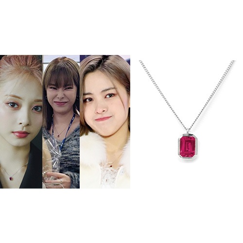 [ITZYリュジン 着用] シャテレ ペティット レッド ネックレス/大学生ファッション SNSで人気 韓国人気ファッション 韓国ジュエリー