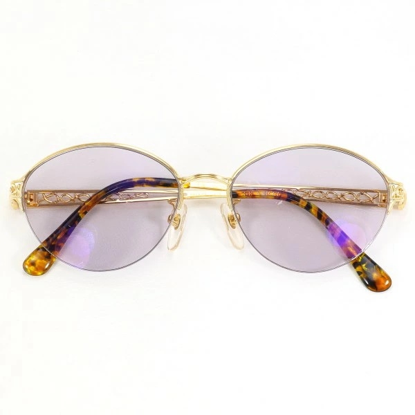 ニナリッチ K18YG メガネ 眼鏡 カラーレンズ度付き 総重量約31・8g【中古】