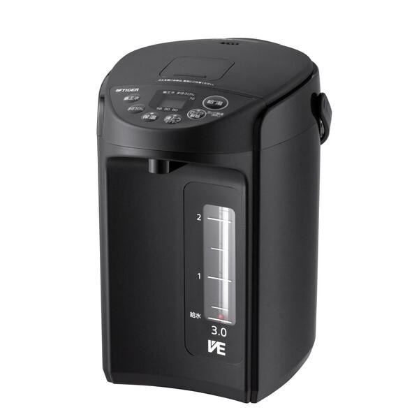 タイガー TIGER VE電気まほうびん PIQ-G300-KC 電気ポット 3L クールブラック