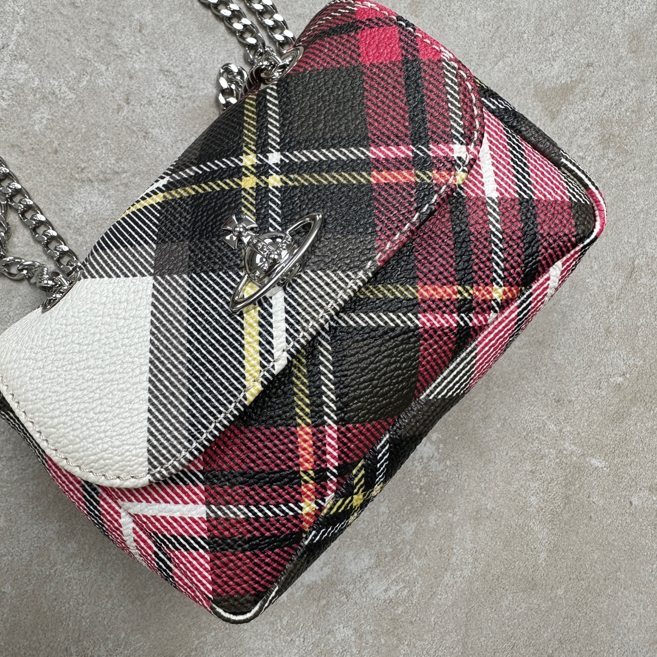 VIVIENNE WESTWOOD CHECK DERBY SMALL WOMENS PURSE