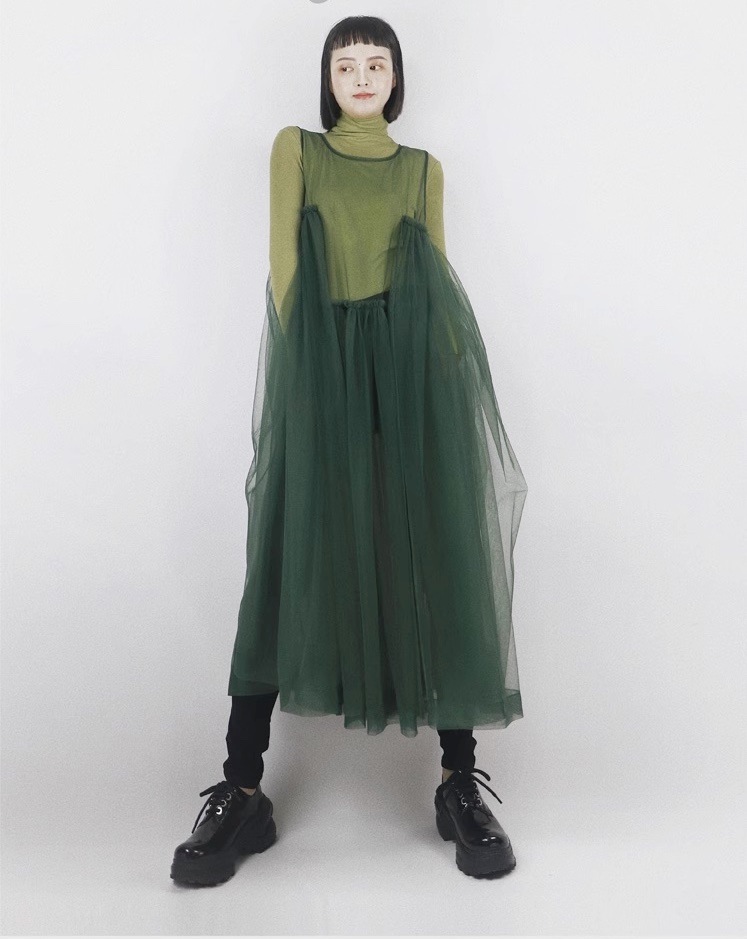 チュールフレアボリュームワンピース メッシュドレス チュールワンピース レディース ノースリーブワンピース ドレス ワンピース ストリートドレス 無地 カジュアル ロングドレス レディース モード系 6,703円