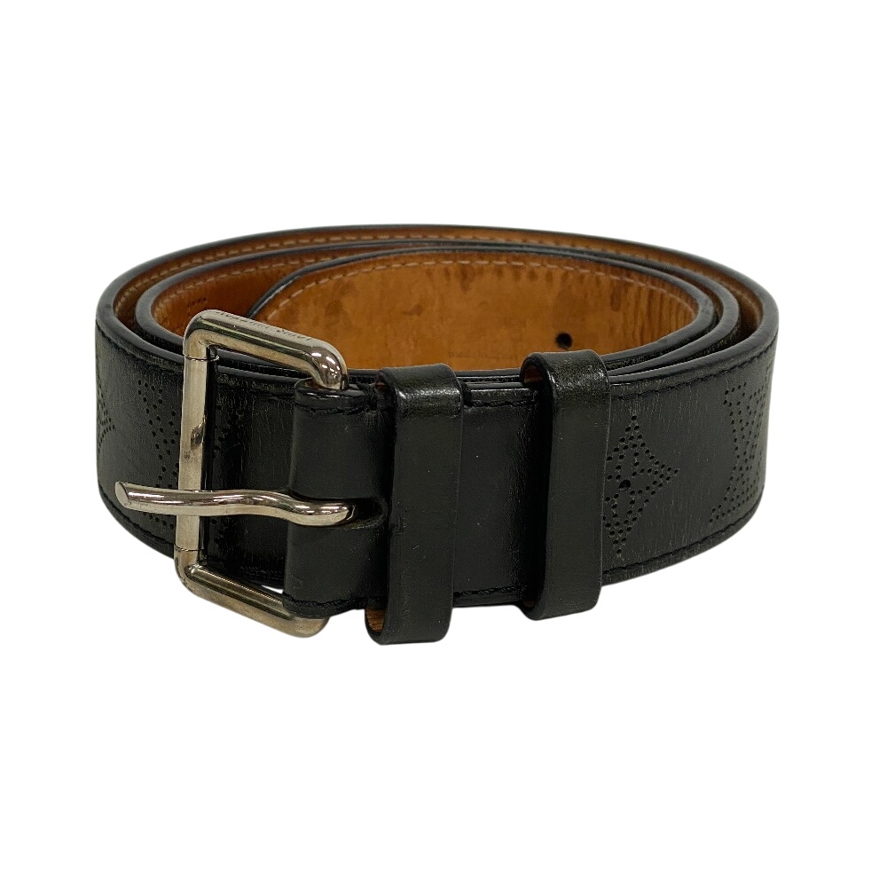 M6931 サンチュール ペルフォ モノグラムマヒナ モノグラムマヒナ ベルト ブラック ブランド