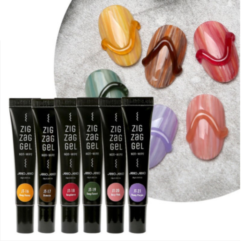 JELLO JELLO / Zigzag Gel Non-Wife Tube Gel(3) 1+1/秋のカラー/ネイルアート