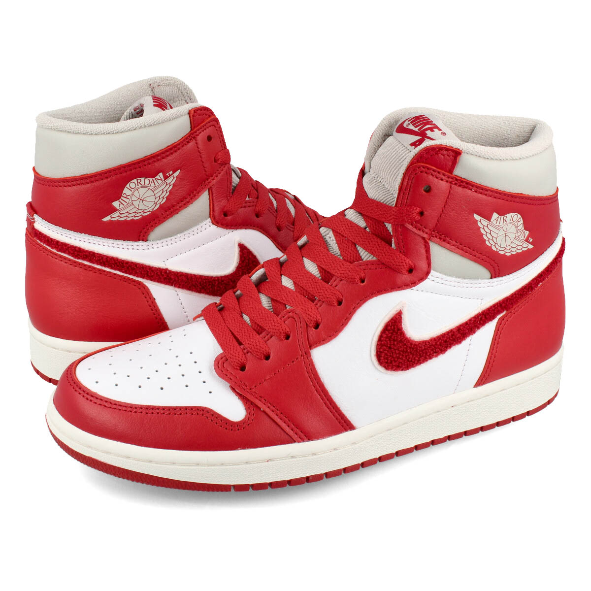 WMNS AIR JORDAN 1 RETRO HIGH OG LIGHT IRON ORE/VARSITY RED/SAIL 【NEWSTALGIA】