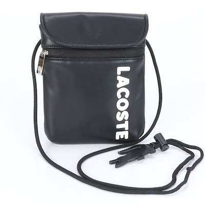 LACOSTE ラコステ ブランドネームロゴスマホポーチ ブラック LACOSTE ラコステ レザー ショルダー スマホ ポーチ NF1413KP