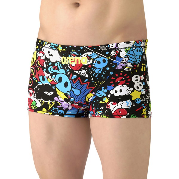 ARENA アリーナ トレーニングスパッツ ショートレッグ 水泳 水着メンズ競泳用 非公認 AS6SWM27M-BKRD