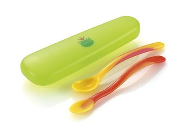 他サイト： リッチェル おでかけランチくん 離乳食スプーンセット(ケース付) マルチカラー 2個アソート 5カ月頃からの商品画像