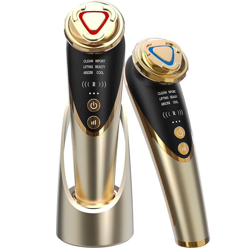 Vimaydo 【昇級版 】RF温冷美顔器 RF美顔器 イオン導出 イオン導入 EMS 微電流 温熱 冷感 超音波振動 LED搭載 1台多役 6種類モード 3段階レベル クレンジング 毛穴汚れとり 肌 12,275円