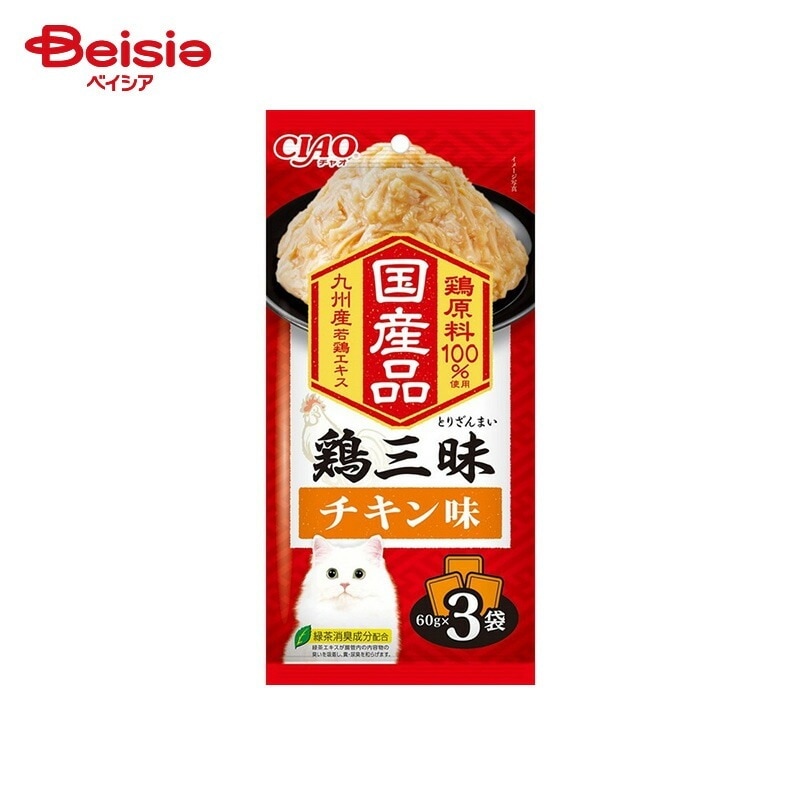 いなばペットフード CIAO 鶏三昧 チキン味 （60g×3袋）×16個 ペット