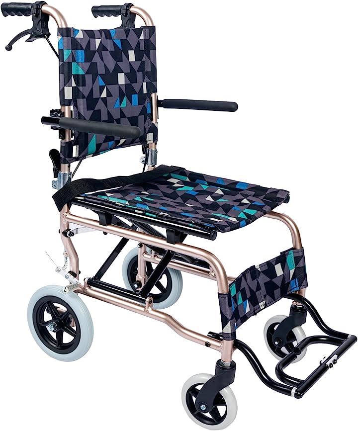Care-parents車椅子 折りたたみ 組立不要 介助式車椅子 外出用 cp-804L( 金)