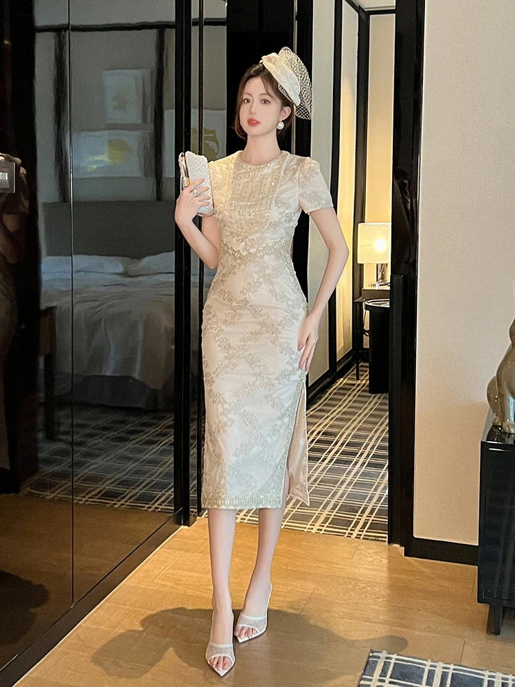 2025夏新品 ワンピース ドレス パーティー キャバ 大人 同窓会 披露宴 卒業式 結婚式 演奏会 ウェディング 二次会 メガ割 0330%までに制限