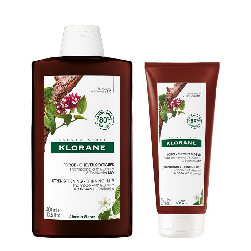 【クロラン】キニンエーデルワイスシャンプー400ml＋コンディショナー200mlセット（頭皮活力＆毛髪強化）