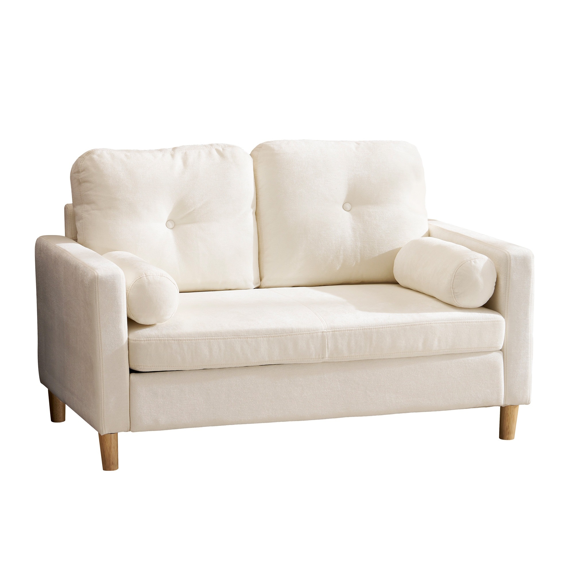 【安心保証付き293】ソファ 二人掛け カウチ 枕付き ソファー おしゃれ 柔軟 ふわふわ 取付可能な脚 柔軟な背もたれ　取り外し可能な背もたれ コンパクト 一人暮らし