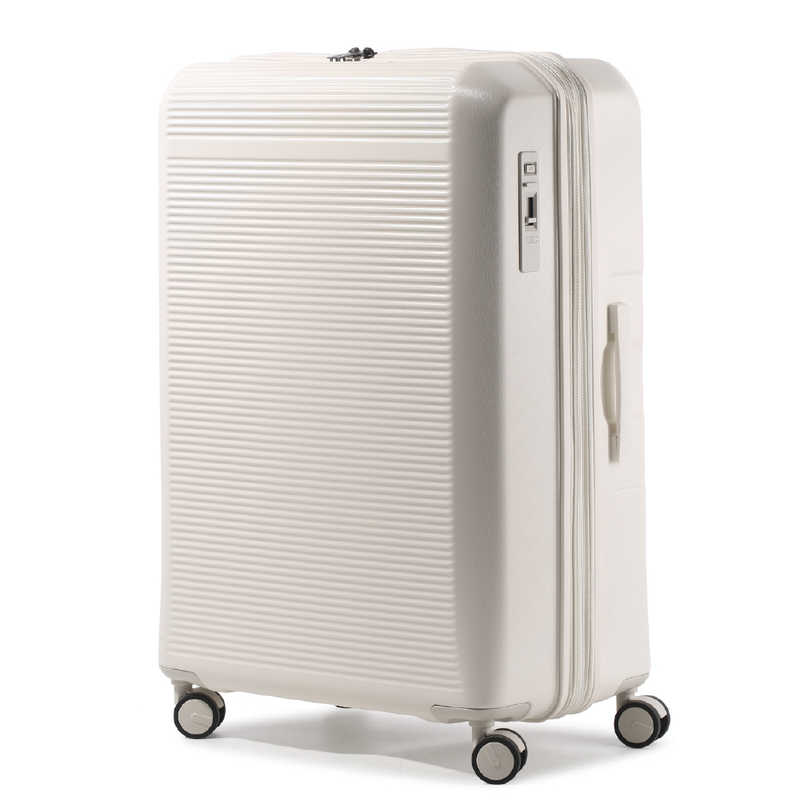 GRAND+　キャスターストッパー機能付 軽量×大容量キャリー 無料預け入れ Mサイズ K2ブレーキ ［TSAロック搭載］ アイボリー　K2BM-03