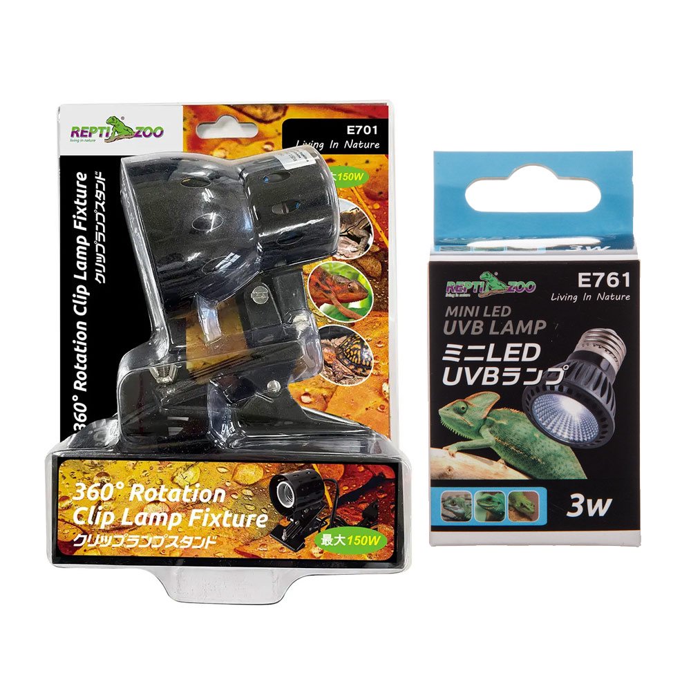 三晃商会　ＲＥＰＴＩＺＯＯ　クリップランプスタンド　Ｅ２６＆ミニＬＥＤ　ＵＶＢランプ　３Ｗ　ＣＲＣ17―41―10―10―00