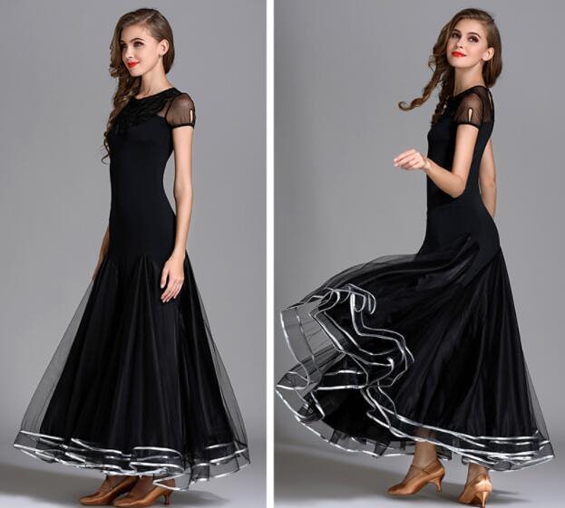 「品質良い 社交ダンス専用」ダンス ドレス 優雅 演出服競技用 ワルツドレス 高級感 エレガント 人