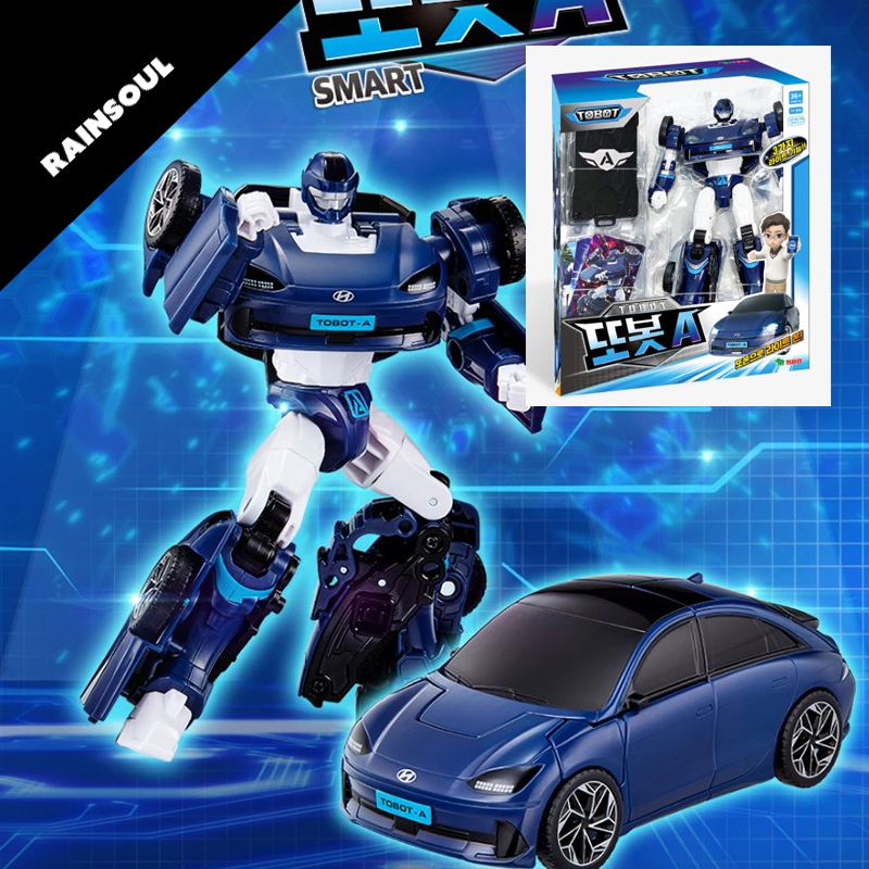 TOBOT/スマートトボットA/中型サイズ/カーモードに変身/Ioniq 6 自動車/合体ロボット/ミニカー/変身ロボット/韓国アニメ/ロボット玩具/正品/2025