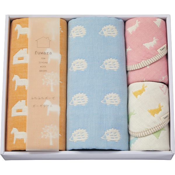 ふわら 四重織フェイスタオル 六重織タオルハンカチセット FWR4033 ギフト お歳暮 B41