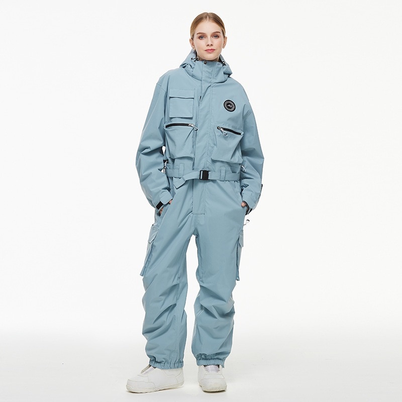 男性と女性のためのワンピース スキー スーツルーズ バージョン 24-25 スノー シーズン防水と暖かいスノーボード ワンピース スキー スーツ