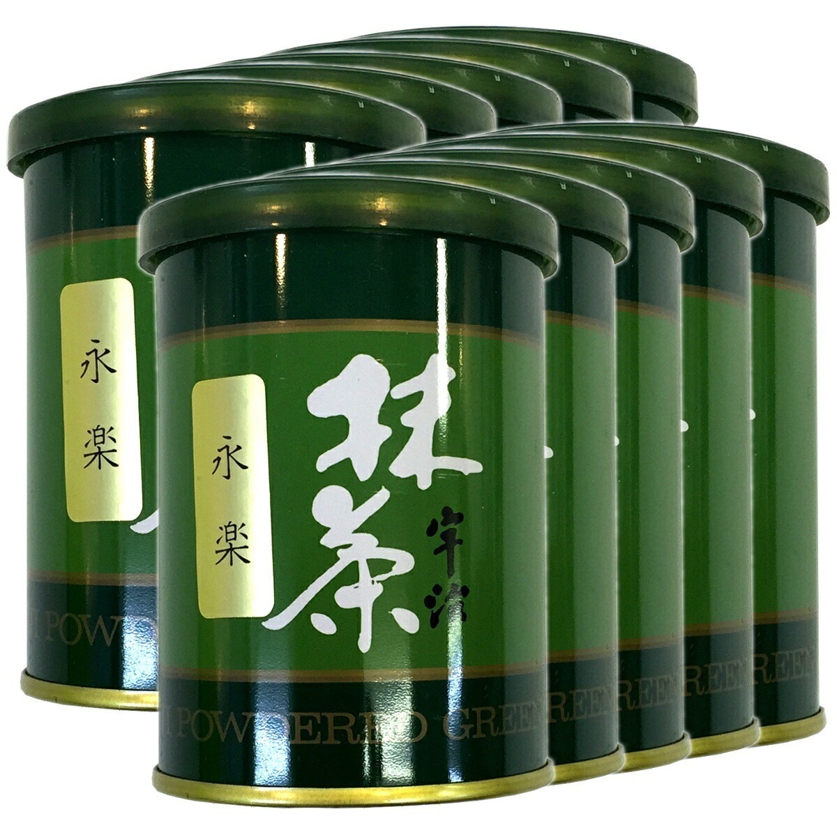 高級宇治抹茶 抹茶 粉末 永楽 40g10缶セット 京都宇治の粉末のお抹茶です！ 製菓用などにもご使用できます！ 抹茶 粉末 高級 国産 ギフト プレゼント お中元 敬老の日 プチギフト お茶 202
