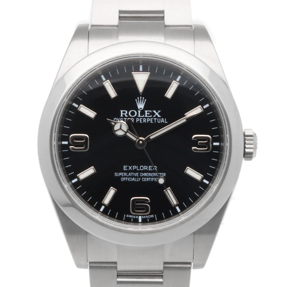 ロレックス エクスプローラー1 オイスターパーペチュアル 腕時計 ステンレススチール 214270 1年保証 ROLEX 中古 美品