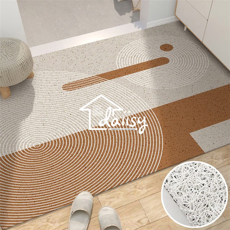 120x150CM ドアマット 無毒PVC 高弾力性コイル 自由裁断 北欧 玄関マット 室内 屋外用 カーペット ラグマット 洗える 洗濯機OK 玄関ラグ 廊下敷き エントランス 滑り止め 耐摩耗性