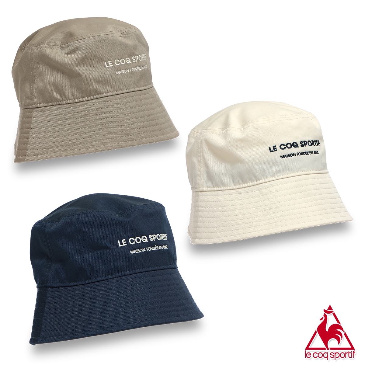 バケットハット メンズ/レディース 帽子 ネイビー/ベージュ/ホワイト 56-58cm LT5SCP40U
