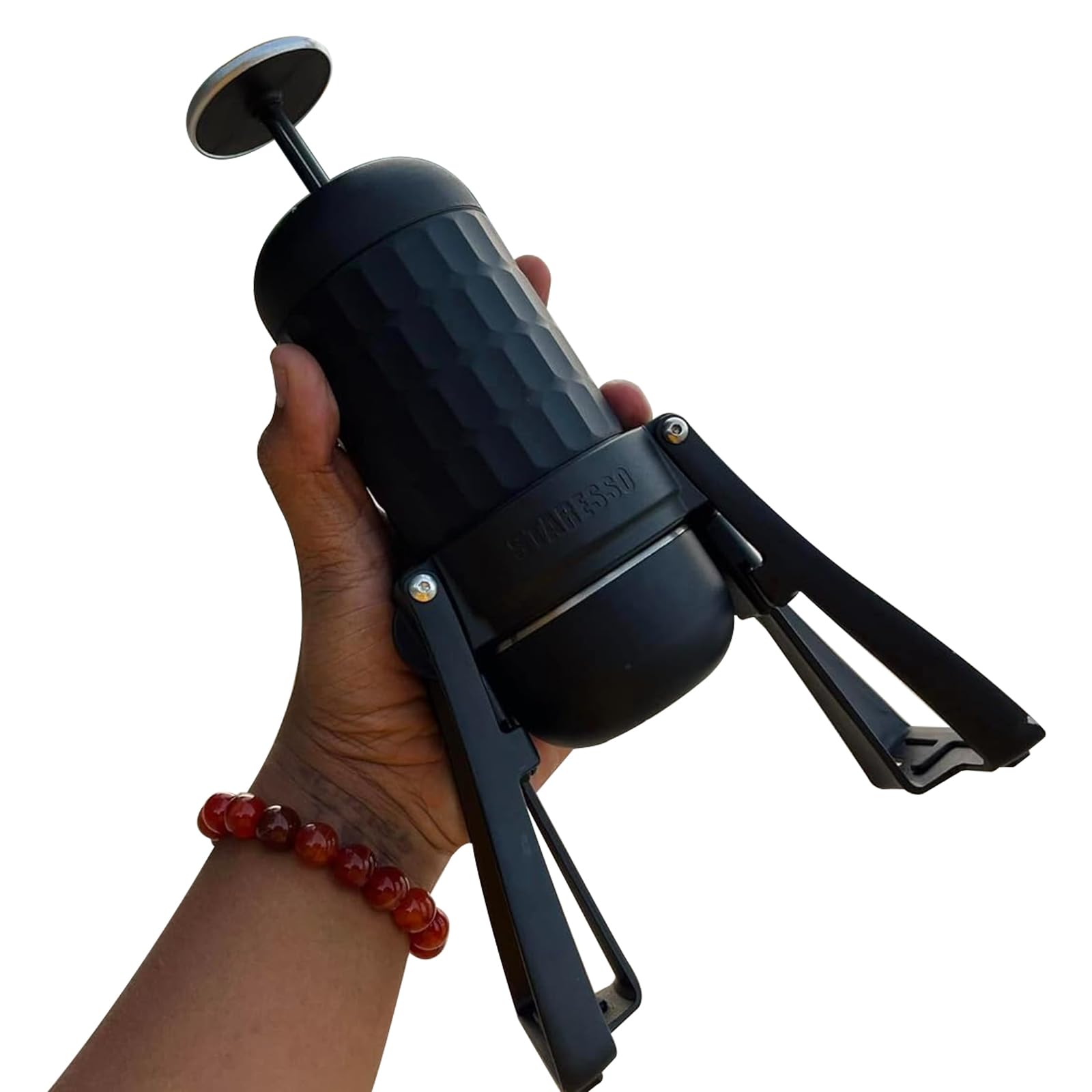 ポータブルコーヒーメーカー ，STARESSO プラスアウトドア コーヒーセット，エスプレッソマシン 小型，フレンチプレスコーヒーマシン手動ハン