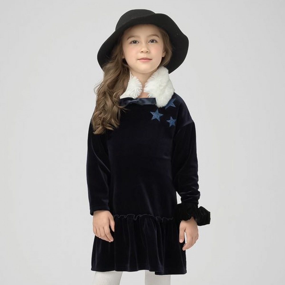 ゲスキッズ フェイクファーカラーワンピース G19KAO010-T