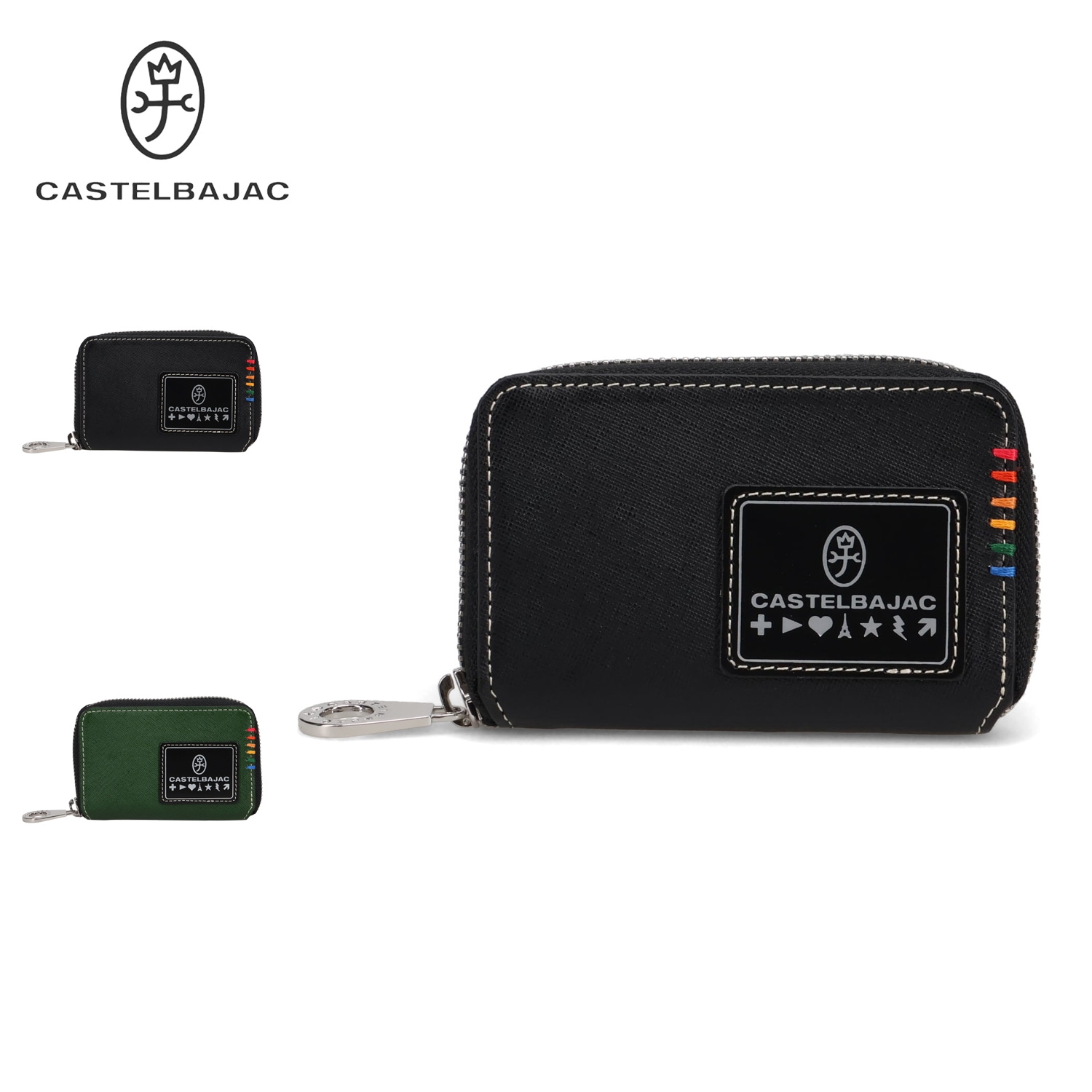 キーケース キーホルダー パスケース 小物入れ メンズ レディース ラウンドファスナー ソート 34612