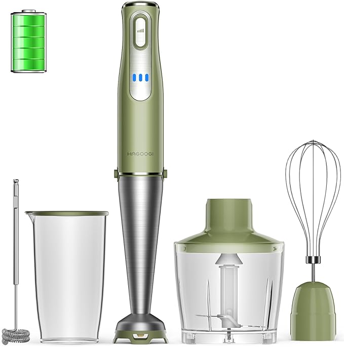 【2024新登場・コードレス ハンドブレンダー】マルチスティック 離乳食 ブレンダー 充電式 無段階変速 ミキサー 鍋キズ防止 氷も砕ける フードプロセッサー ジューサー 泡立て器 1台7役 調理器具