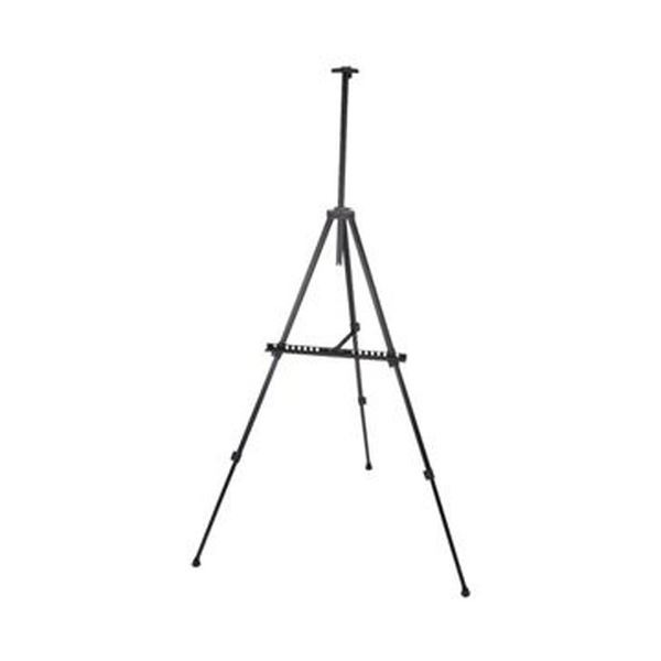 （まとめ）アスト アルミイーゼル ブラック1台[x3セット]