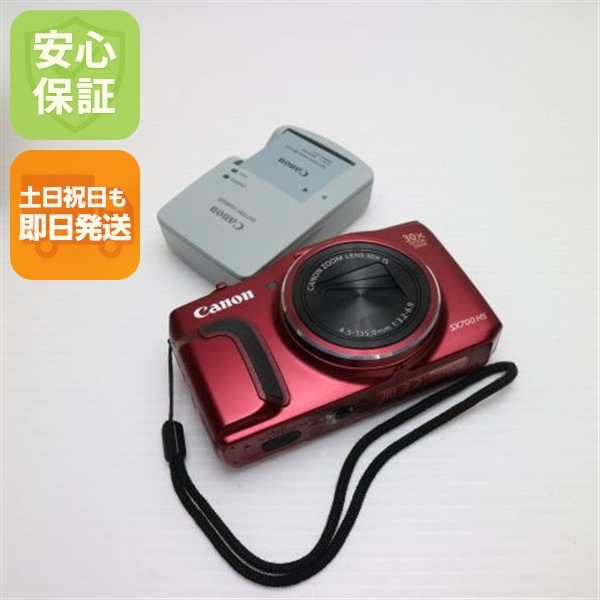 超美品 PowerShot SX700 HS レッド デジカメ Canon 98