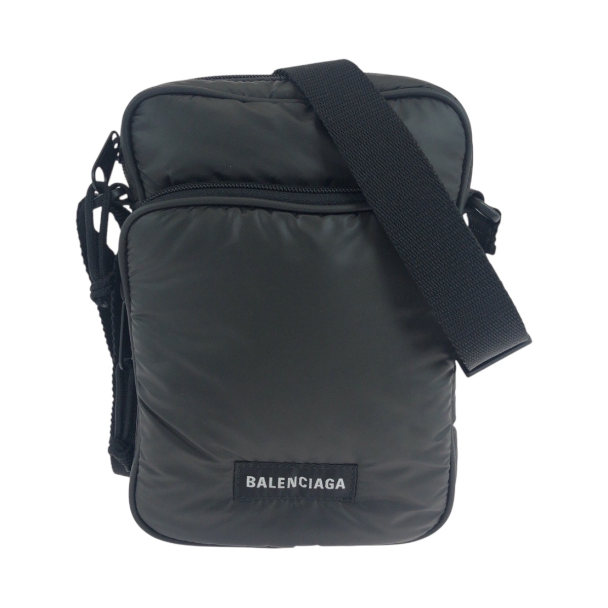 超美品 ロゴ ブラック 黒 ブラック金具 ナイロン 719036 1000 ショルダーバッグ ポシェット メンズ 504122