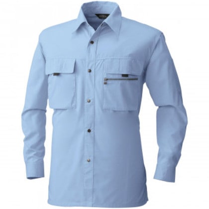 桑和 485 長袖シャツ Lサイズ サックス(209)