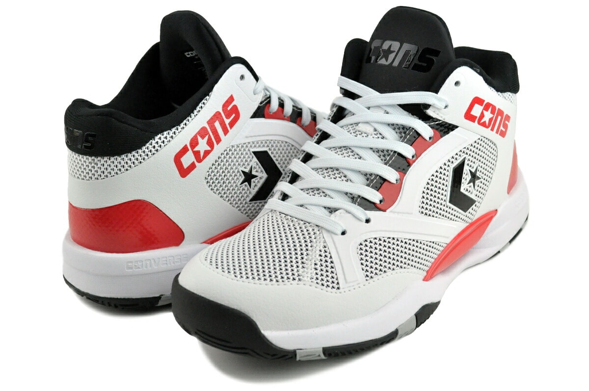 アクセレレーター ミッド ホワイト レッド 33500400