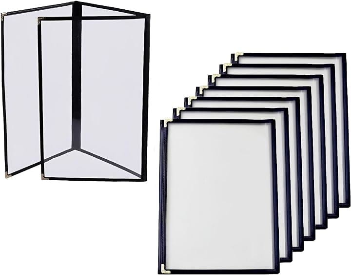 メニューブック メニュー表 A4サイズ 透明 中綴じ 両面仕様 飲食店 業務用( 8冊)