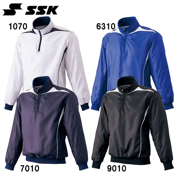エスエスケイ SSK プレジャンハーフZIP長袖裏メッシュ グランドコート (BWP1411)
