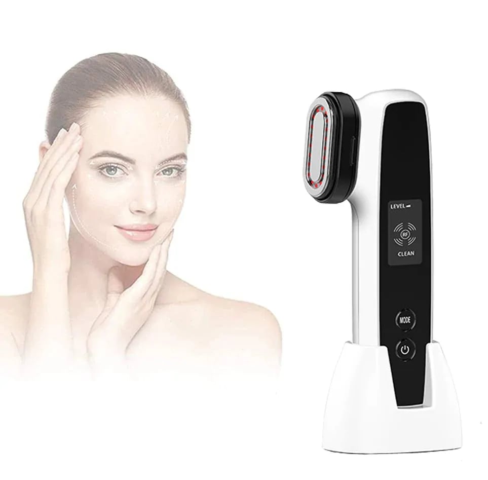 射頻美顔器 目元ケア 温熱振動 イオン導入 浸透 毛穴ケア 美肌 小顔 保湿 フェイスケア30%までに制限