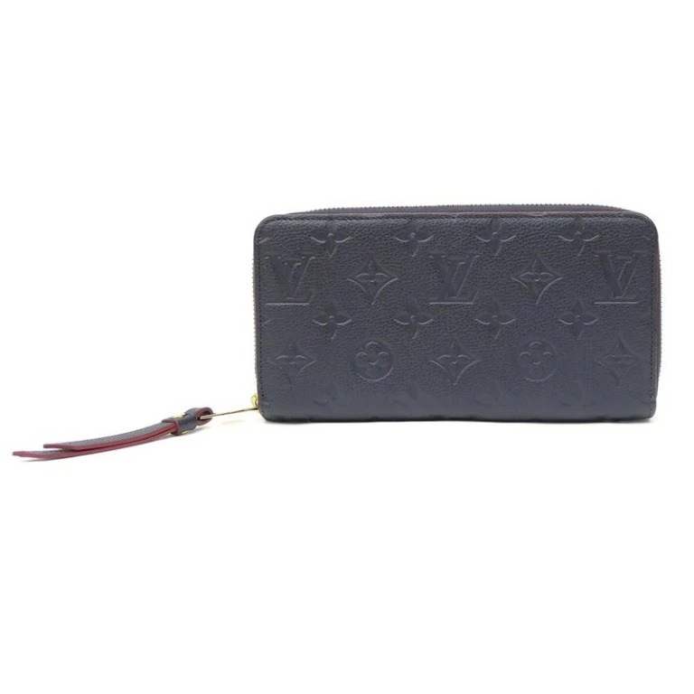 ルイ・ヴィトン LOUISVUITTON 長財布 ジッピーウォレット ラウンドファスナー M62121 モノグラム・アンプラント マリーヌルージュ 【中古】(68818)